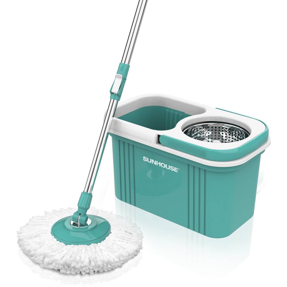 Bộ Lau Nhà Xoay 360 Độ Sunhouse KS-CL330S, Kèm Thùng Tự Vắt, Hàng Chính Hãng - JoyMall