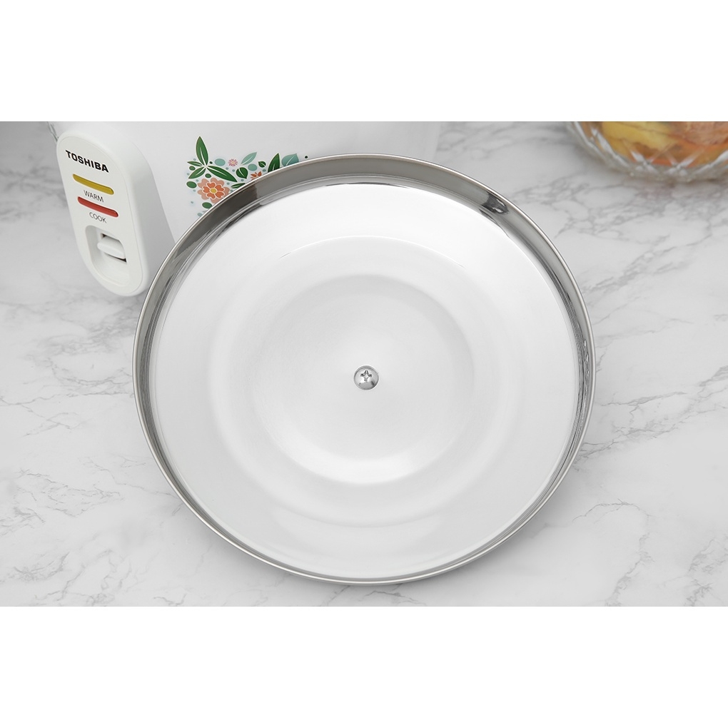 Nồi cơm điện nắp rời Toshiba RC-18MH1PV(F) 1.8L, Hàng chính hãng, Lòng nồi hợp kim nhôm phủ chống dính, 2 chế độ-JoyMall