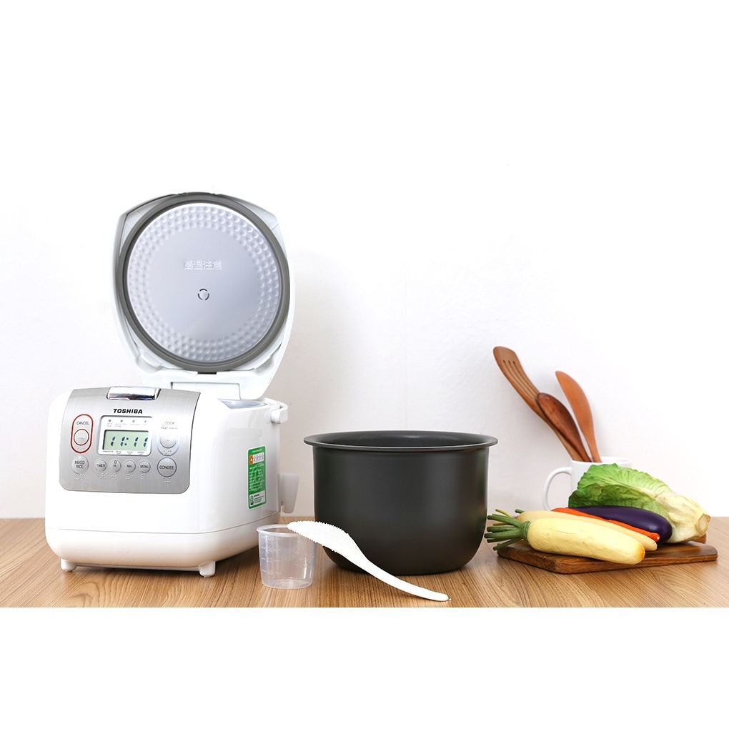 Nồi cơm điện tử Toshiba 1.8 lít RC-18NMFVN(WT)- Xuất xứ Thái Lan- Hàng chính hãng bảo hành 12 tháng, chất lượng Nhật Bản