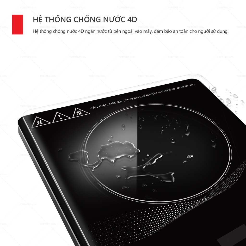 Bếp từ Toshiba IC-20R1SV , IC-20R2SV 2000w- Hàng chính hãng, điều khiển cảm ứng, tặng kèm nồi lẩu Inox - JoyMall