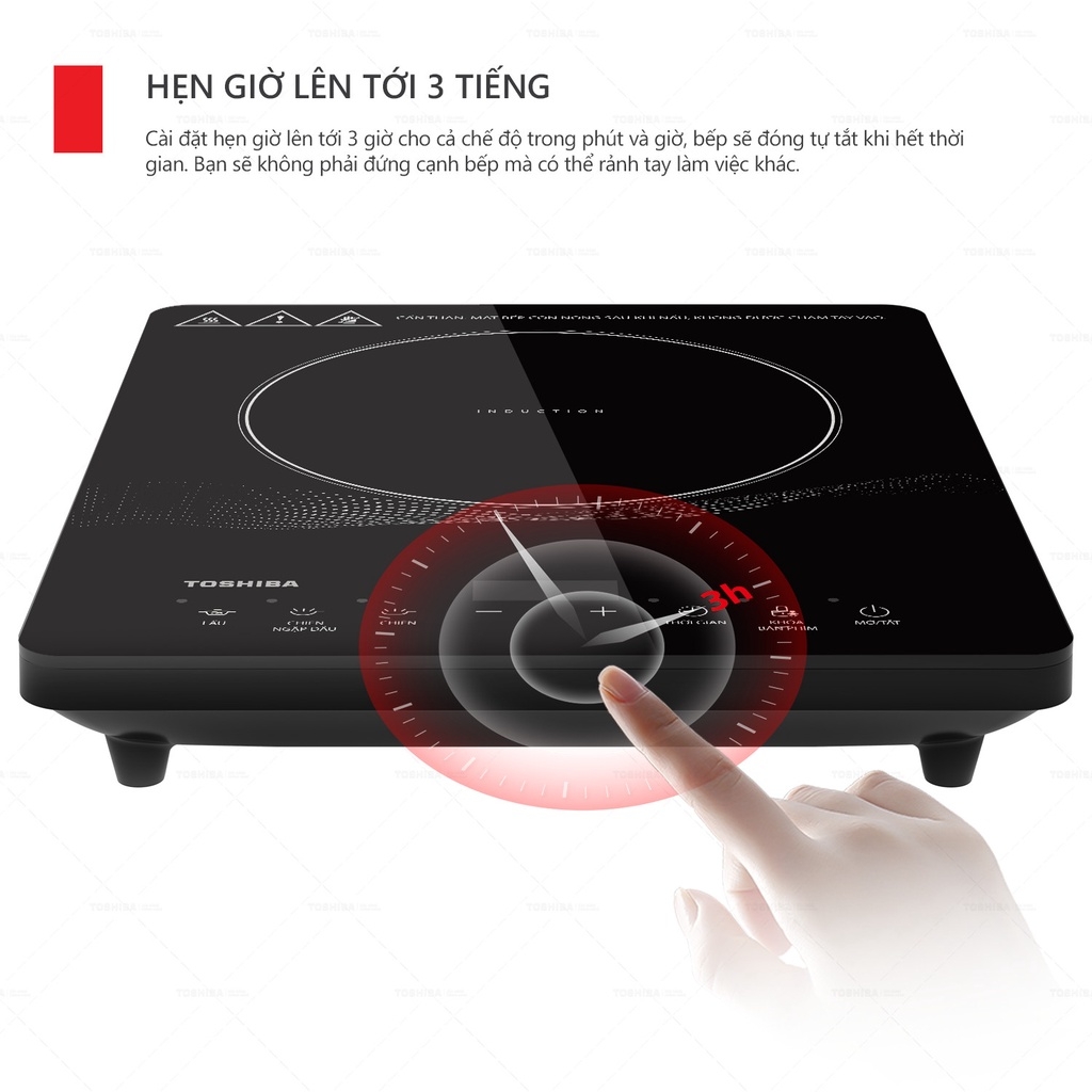 Bếp từ Toshiba IC-20R1SV , IC-20R2SV 2000w- Hàng chính hãng, điều khiển cảm ứng, tặng kèm nồi lẩu Inox - JoyMall