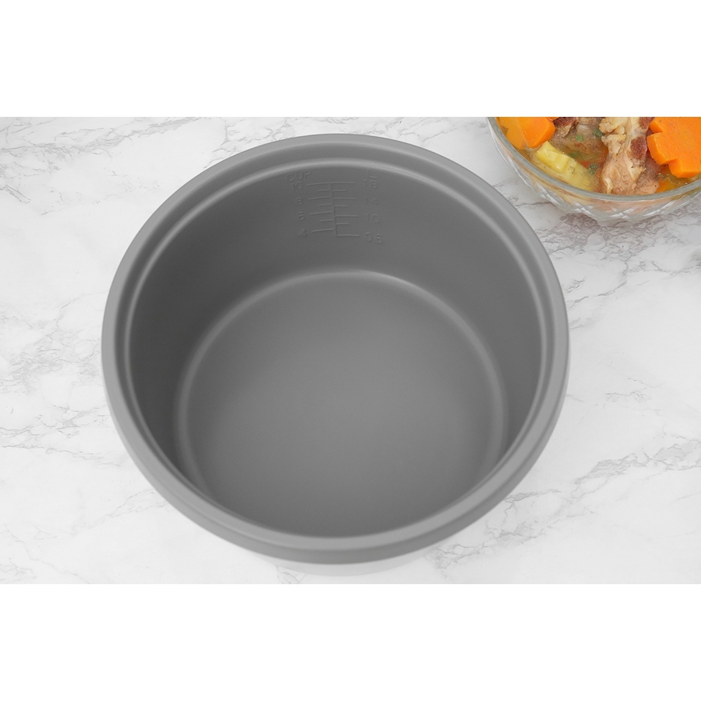 Nồi cơm điện nắp rời Toshiba RC-18MH1PV(F) 1.8L, Hàng chính hãng, Lòng nồi hợp kim nhôm phủ chống dính, 2 chế độ-JoyMall