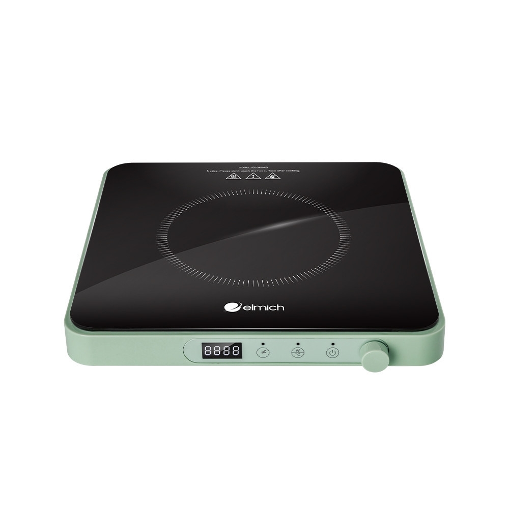 Bếp điện từ Elmich ICE-3879, Hàng chính hãng, mặt kính ceramic, mâm từ kép đôi, tự ngắt khi quá nhiệt - JoyMall