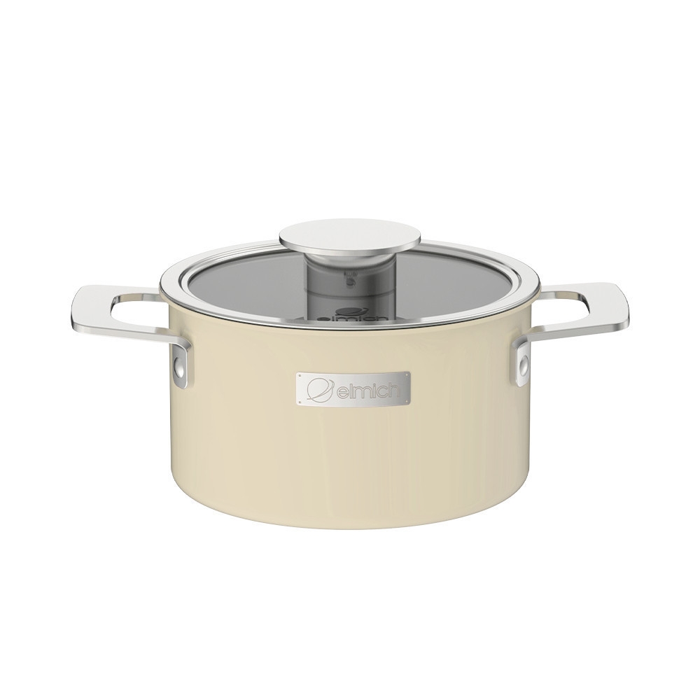 Bộ nồi Inox liền khối Elmich Hera EL-8230/EL-8190 size 16, 20, 22cm - Hàng chính hãng, lỗ thoát hơi to - JoyMall