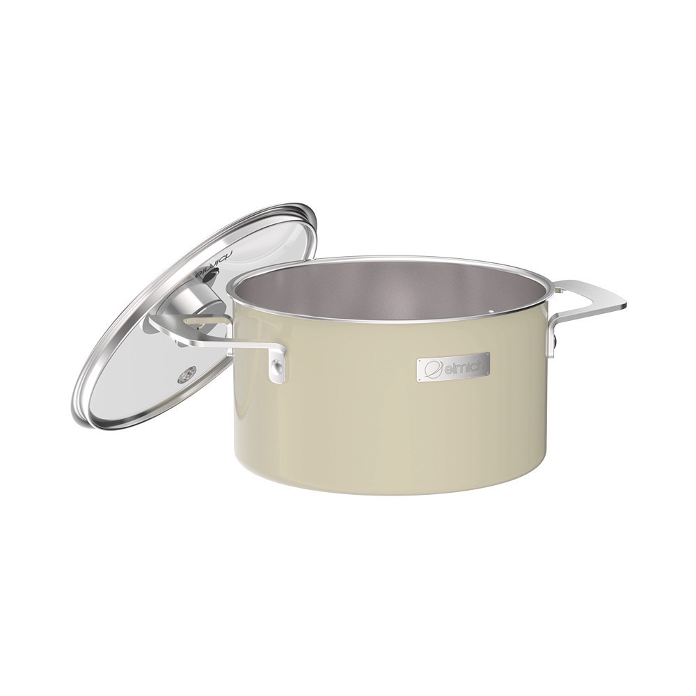 Bộ nồi Inox liền khối Elmich Hera EL-8230/EL-8190 size 16, 20, 22cm - Hàng chính hãng, lỗ thoát hơi to - JoyMall