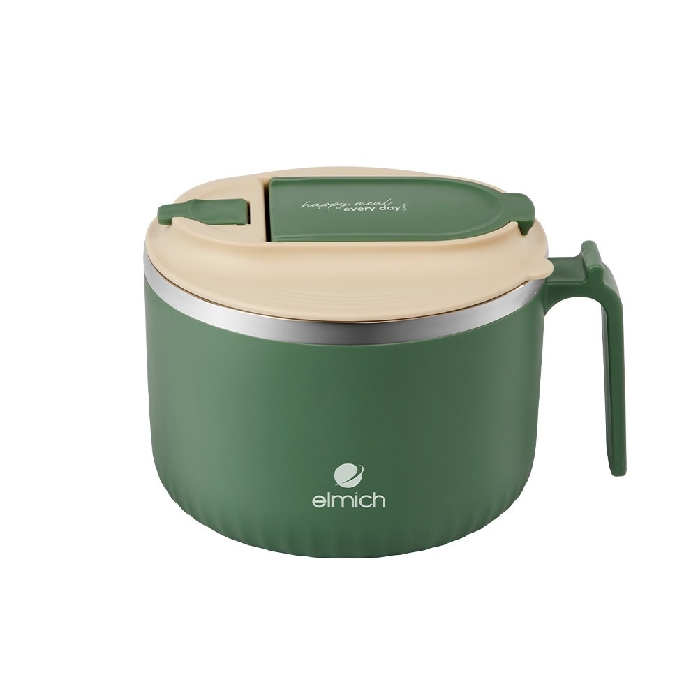 Nồi điện nấu mì inox 304 Elmich EL8314 dung tích 1.35L, Hàng chính hãng, có tay cầm, tích hợp lỗ thông hơi - JoyMall