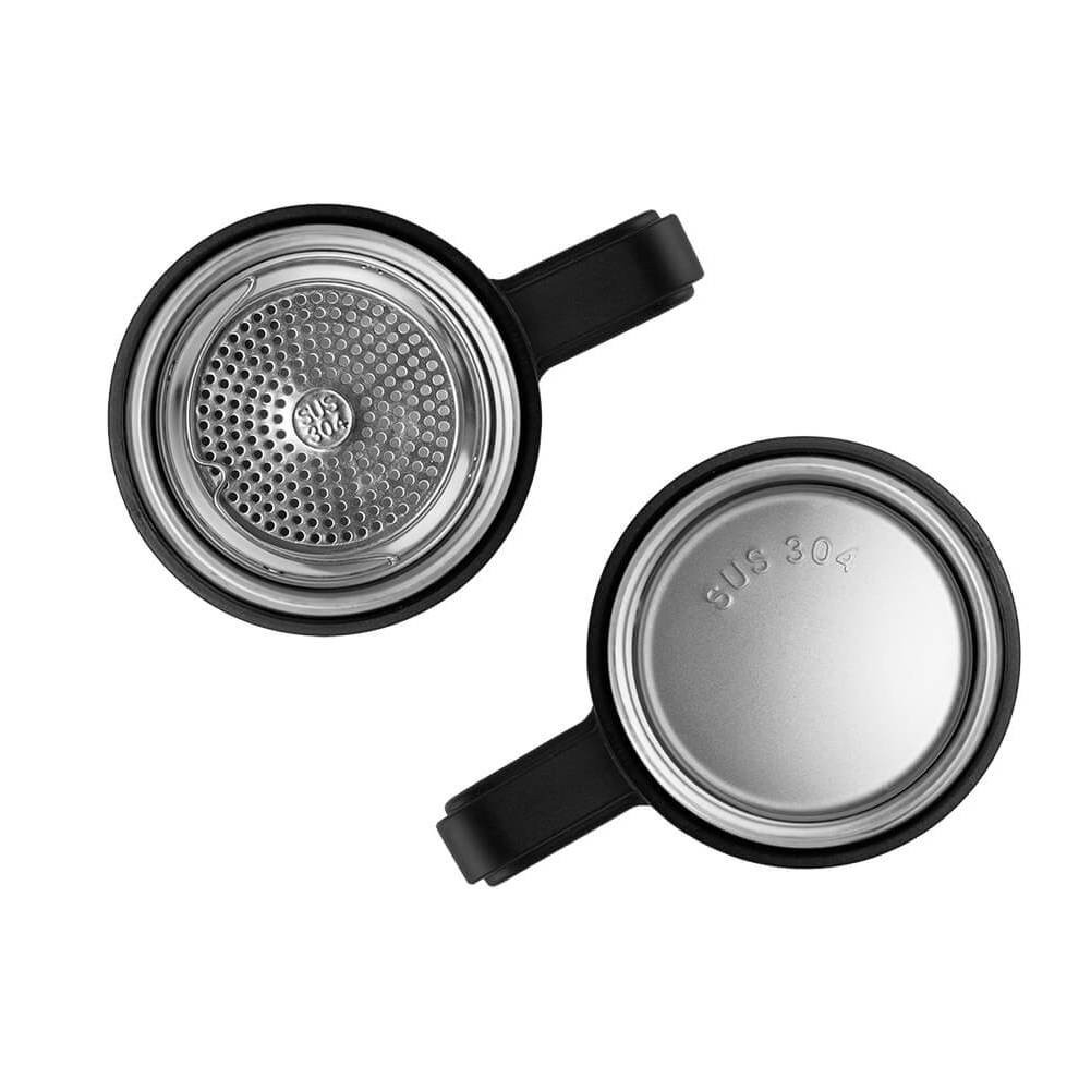 Ly giữ nhiệt inox 304 Elmich EL8329 450ml, Hàng chính hãng, có tay cầm, có khay lọc trà, miệng rộng dễ vệ sinh - JoyMall