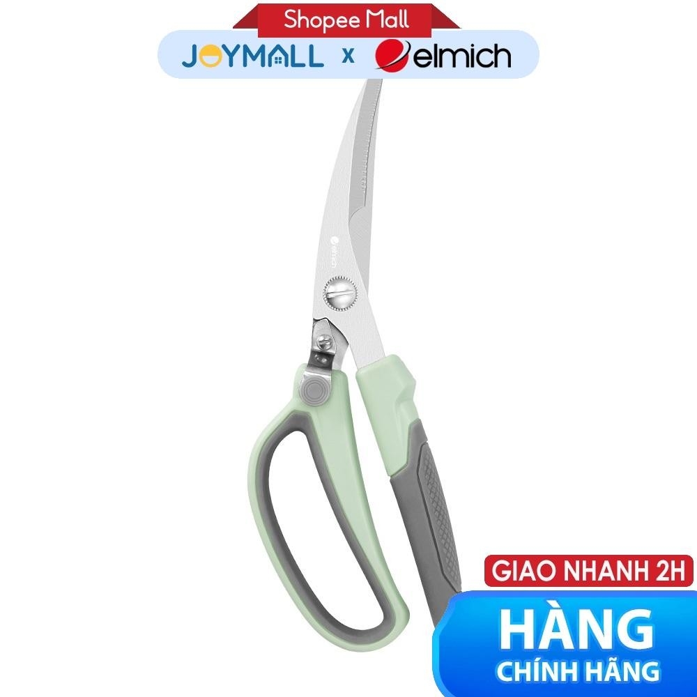 Kéo Cắt Gà Elmich EL0970, Hàng Chính Hãng, Inox 3Cr13 Không Gỉ, Chốt Khóa An Toàn - JoyMall