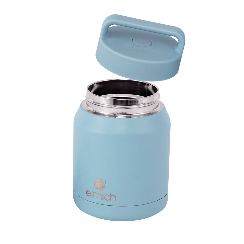 Bình đựng thức ăn giữ nhiệt inox 304 Elmich EL8337 650ml, Hàng chính hãng, chống rò rỉ, miệng rộng, có quai xách-JoyMall