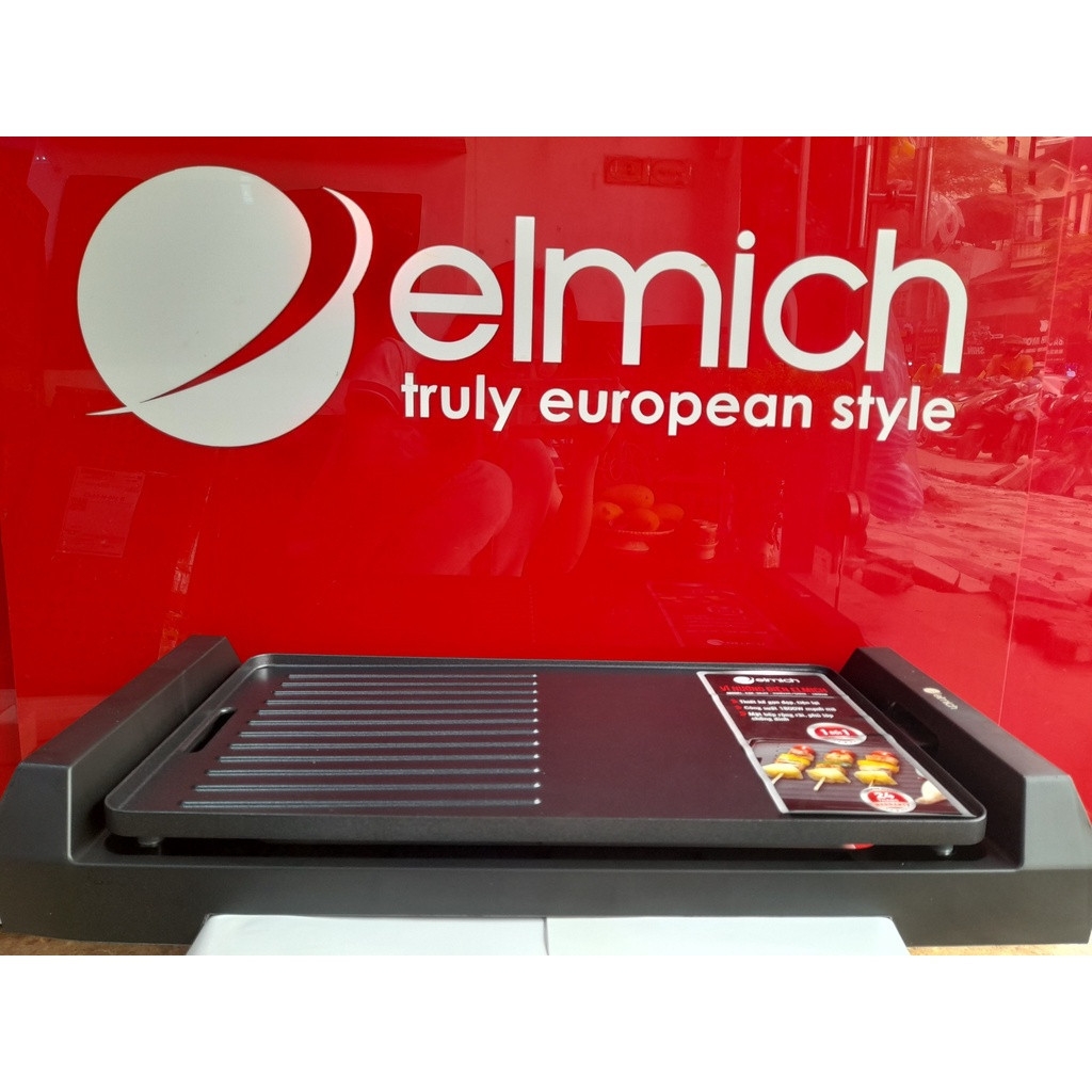 Vỉ Nướng Điện Chống Dính Chính Hãng Elmich EGE-3642 1800W, Hàng chính hãng, có khay hứng mỡ, 5 mức độ nhiệt - JoyMall