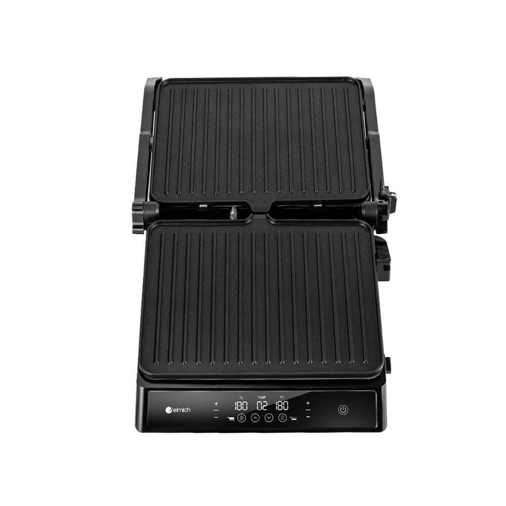 Vỉ nướng điện gấp gọn Elmich EGE-8579, Hàng chính hãng, 2 bề mặt nướng phủ chống dính, điều chỉnh nhiệt độ - JoyMall
