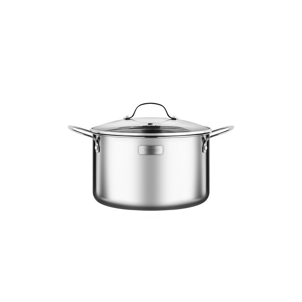 Bộ nồi inox 3 lớp đáy liền Elmich 2103OL size 18,20,26cm, Hàng chính hãng, dùng cho mọi loại bếp - JoyMall