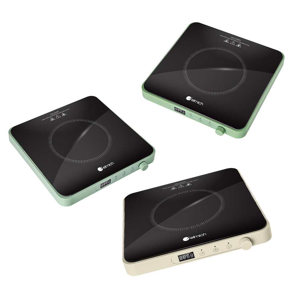 Bếp điện từ Elmich ICE-3879, Hàng chính hãng, mặt kính ceramic, mâm từ kép đôi, tự ngắt khi quá nhiệt - JoyMall