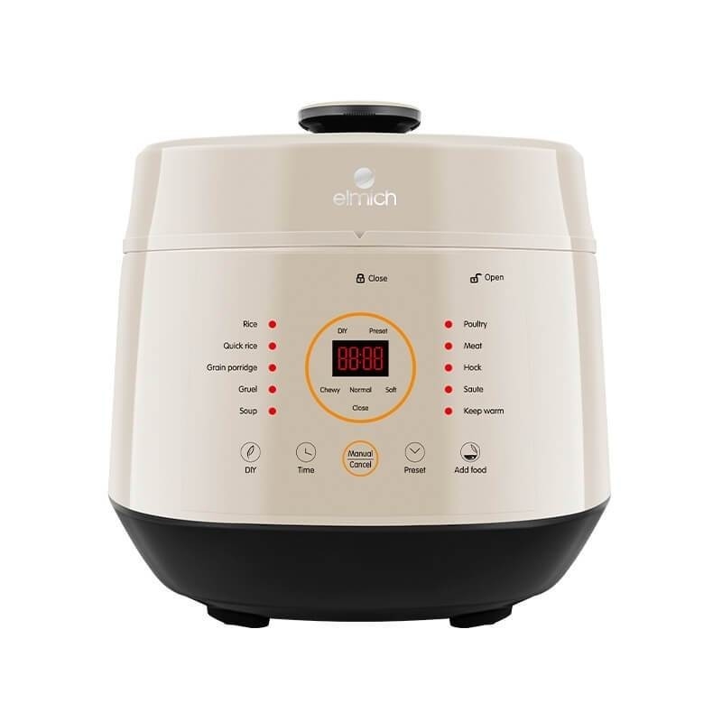 Nồi cơm áp suất đa năng cao cấp 5L Elmich PCE-1806, Hàng chính hãng, Tặng lòng nồi chống dính, 12 chế độ nấu - JoyMall