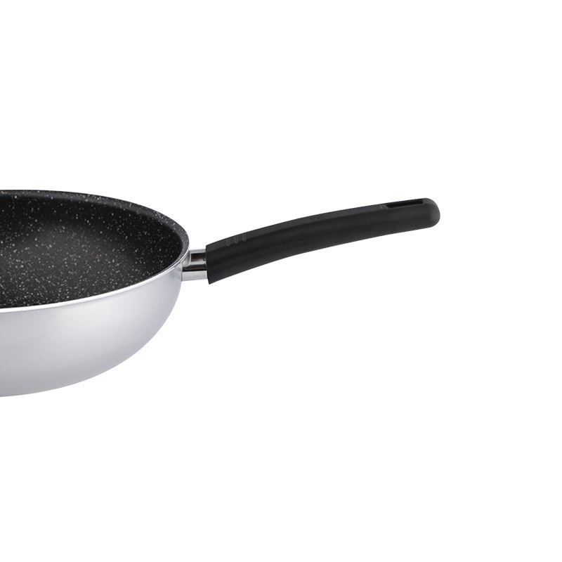 Chảo xào chống dính vân đá cao cấp, đáy từ Elmich 4702OL 30cm, Hàng chính hãng, Dùng được mọi loại bếp - JoyMall