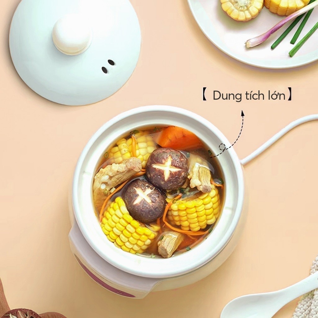 Nồi nấu chậm 1L Elmich SCE-8524OL, Hãng chính hãng, 6 chế độ nấu, hẹn giờ thông minh, tự ngắt khi quá nhiệt - JoyMall