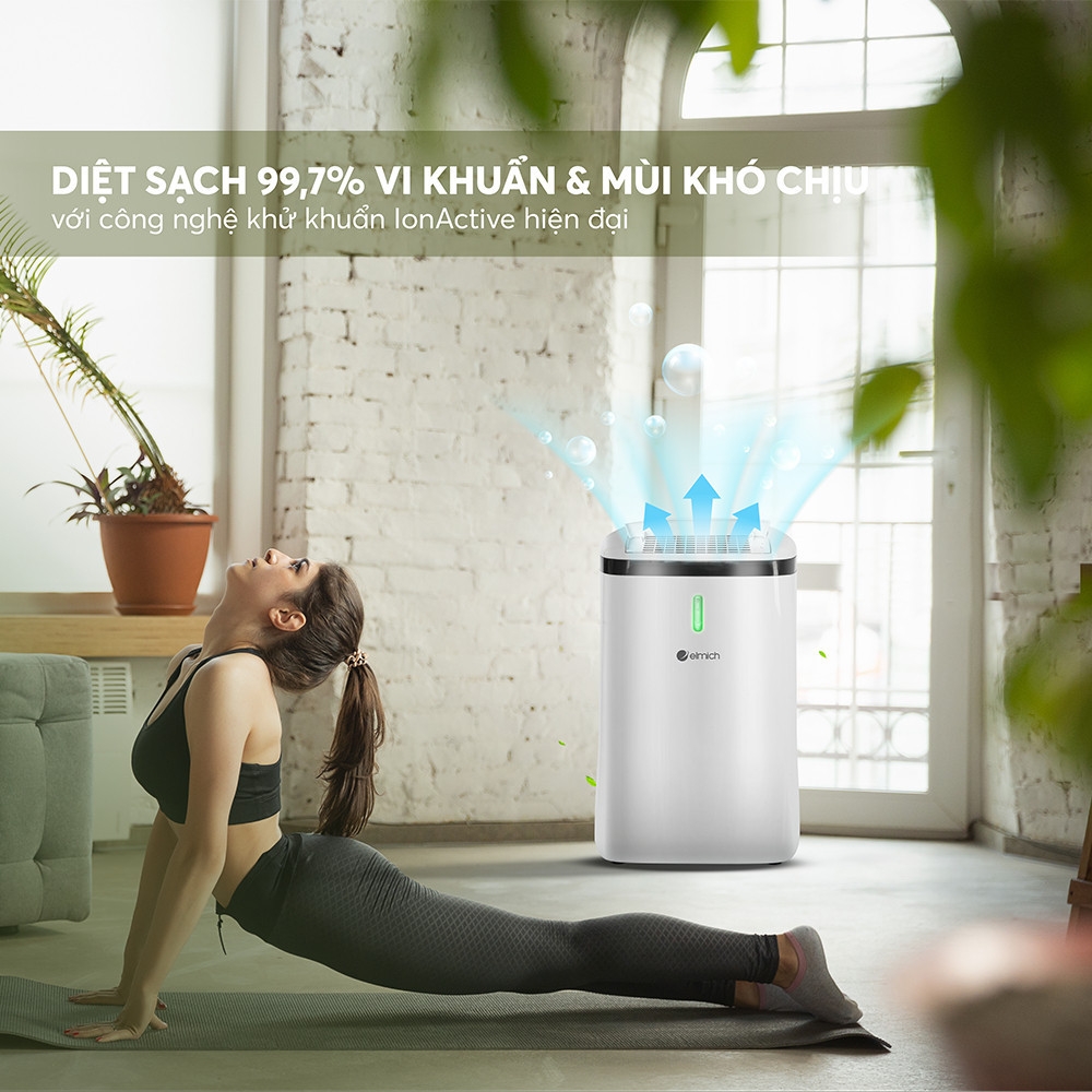 Máy hút ẩm không khí Elmich 20L DE-3923, 16L DE-3922, Hàng chính hãng, hẹn giờ đến 24h, tự động ghi nhớ chế độ - JoyMall
