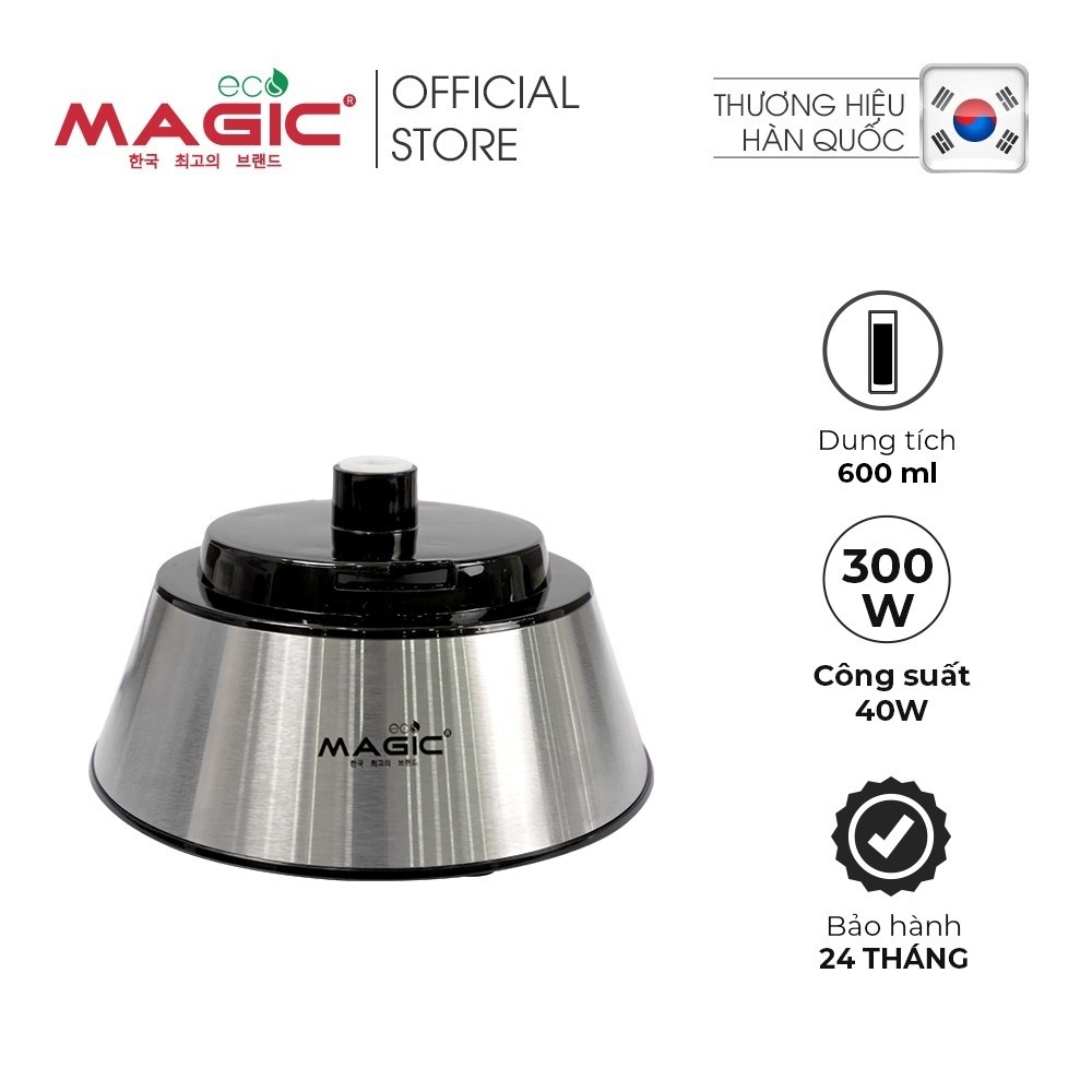 Máy vắt cam Magic Eco AC-20 1000ml 40W, Hàng chính hãng, Động cơ xoay ép cho nhiều nước cam, Đế thép không gỉ - JoyMall