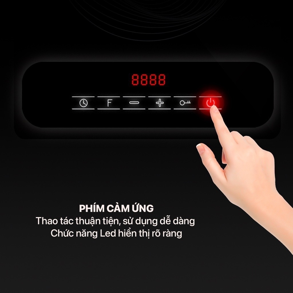 Bếp điện từ cao cấp Elmich 1828OL, Hàng chính hãng, Công suất 2100W, Tiết kiệm điện, Điều khiển cảm ứng - JoyMall