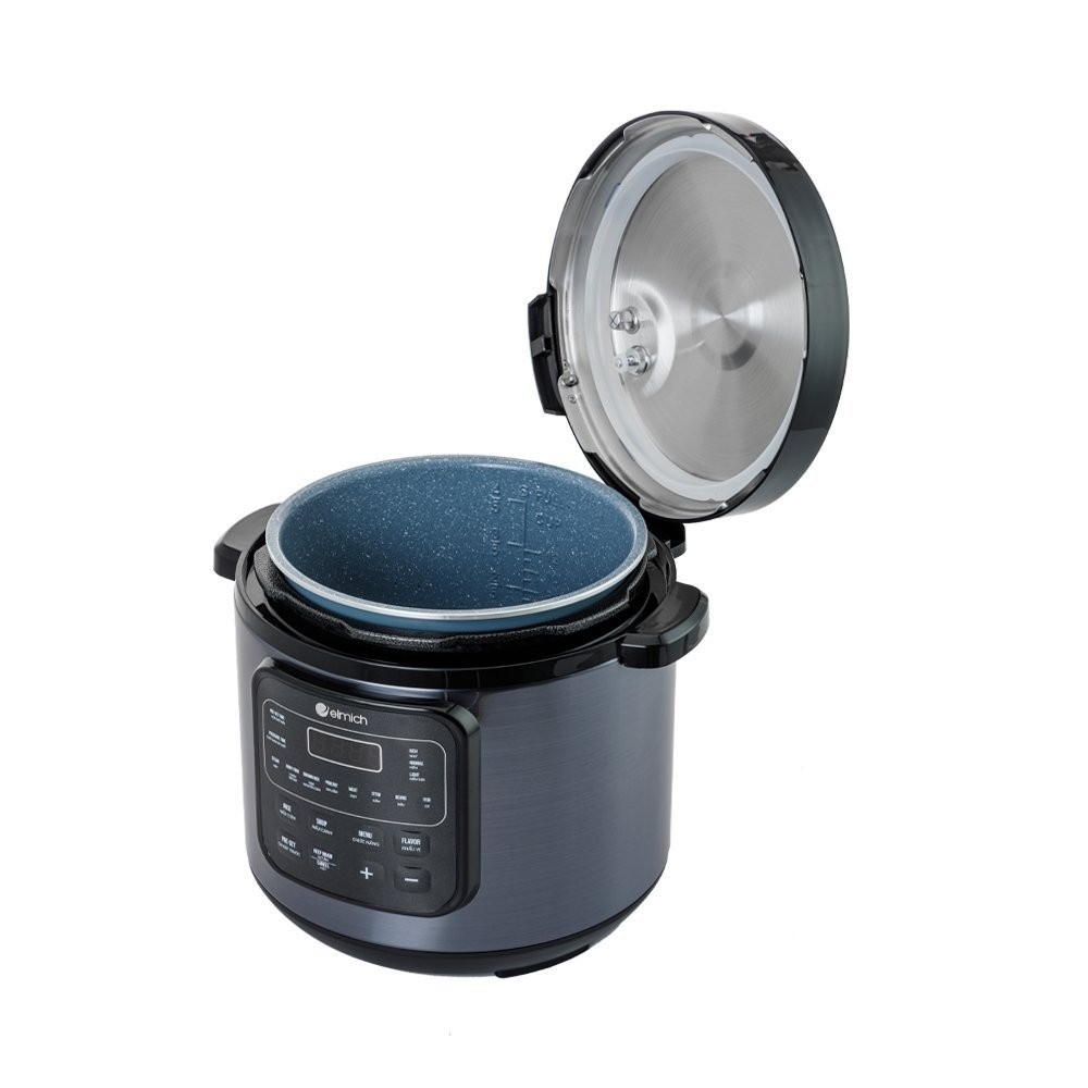 Nồi áp suất điện tử Elmich PCE-8571 6L 1000W, Hàng chính hãng, 8 chương trình nấu, điều khiển cảm ứng - JoyMall