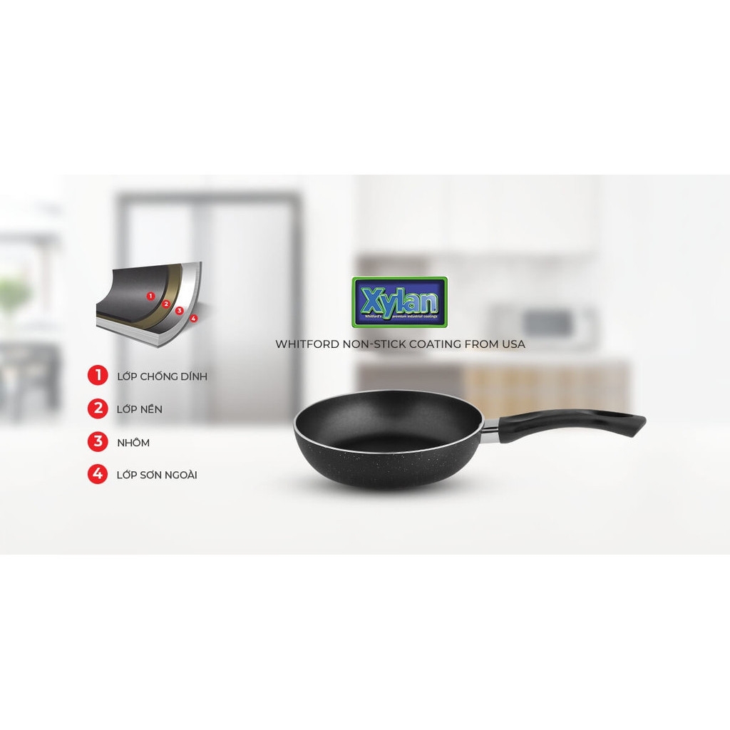 Chảo chống dính đáy từ Elmich 4703OL size 20cm, Hàng chính hãng, lớp chống dính Whitford, Dùng được mọi loại bếp-JoyMall