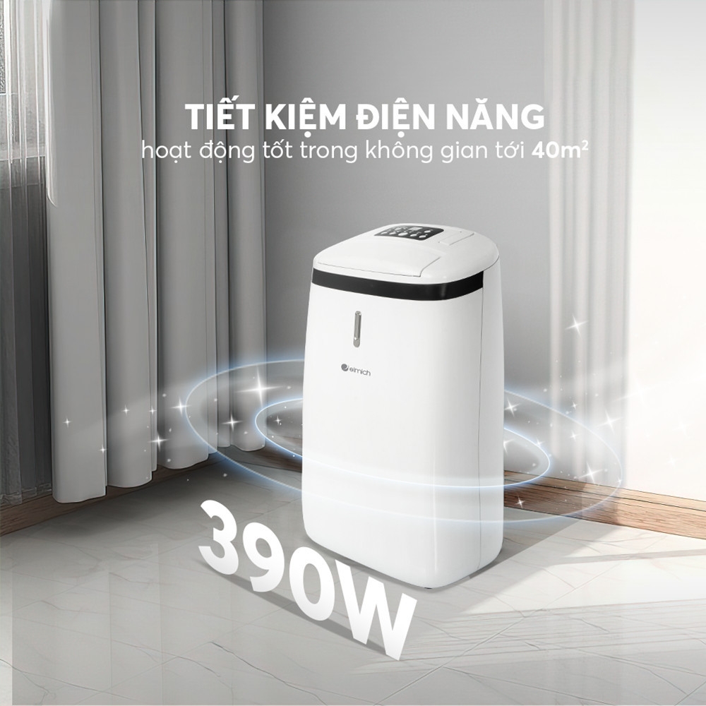 Máy hút ẩm không khí Elmich 20L DE-3923, 16L DE-3922, Hàng chính hãng, hẹn giờ đến 24h, tự động ghi nhớ chế độ - JoyMall