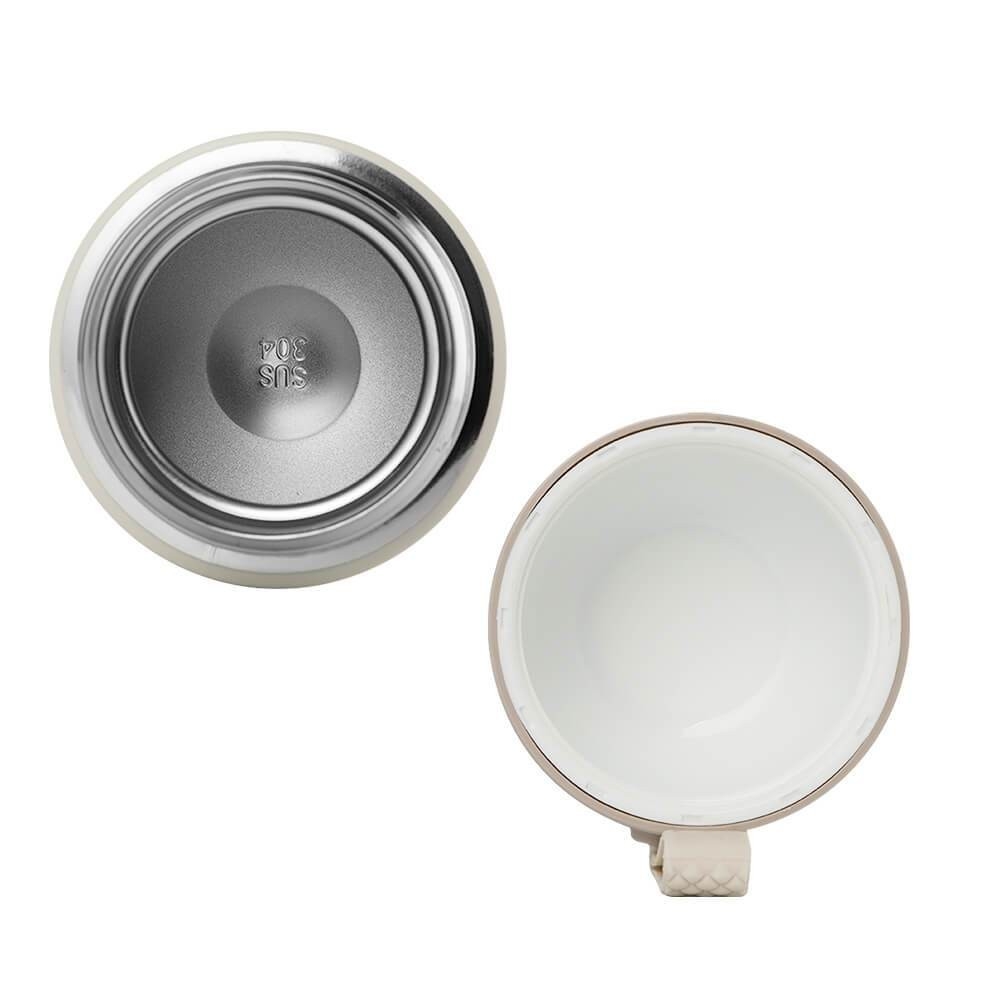 Bình đựng thức ăn giữ nhiệt inox 304 Elmich EL8301 450ml,Hàng chính hãng, nắp phụ đi kèm thìa, dây xách silicone JoyMall