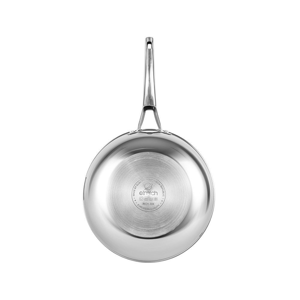 Chảo nguyên khối sâu lòng inox 304 cao cấp Elmich Trimax EL-3846MOL 26cm, EL-3846LOL 28cm, Hàng chính hãng - JoyMall