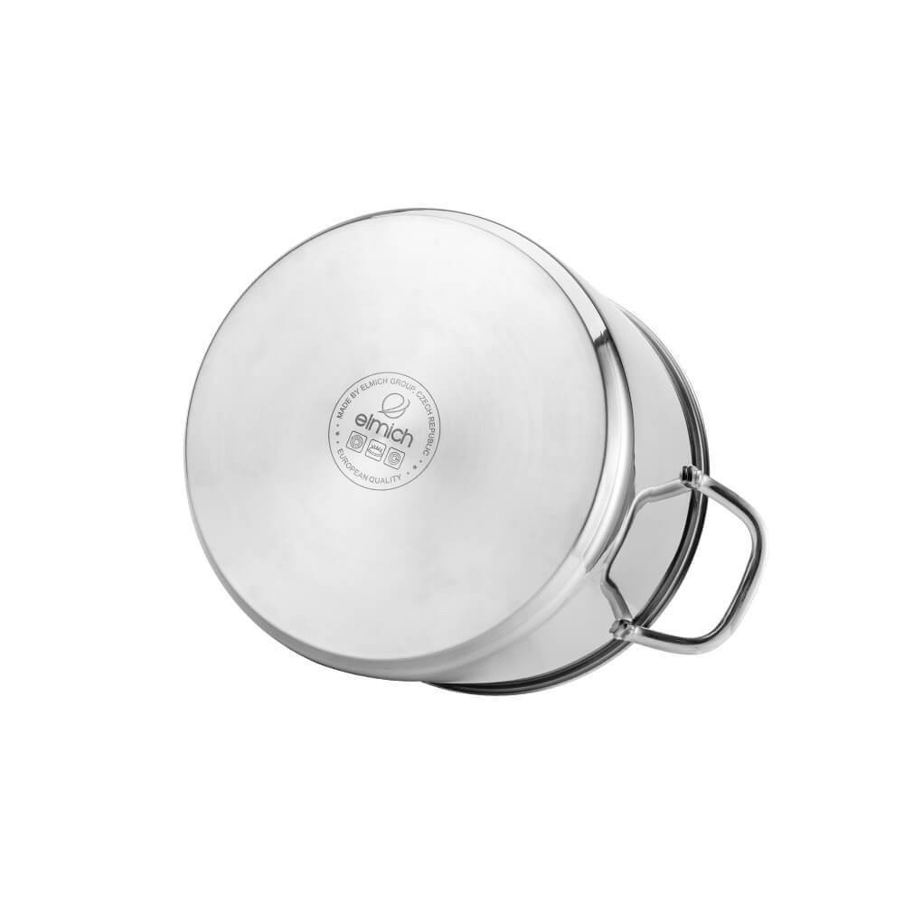 Nồi luộc gà inox 304 elmich EL-2525IN28 size 28cm, Hàng chính hãng, bắt từ nhanh trên mọi loại bếp - JoyMall