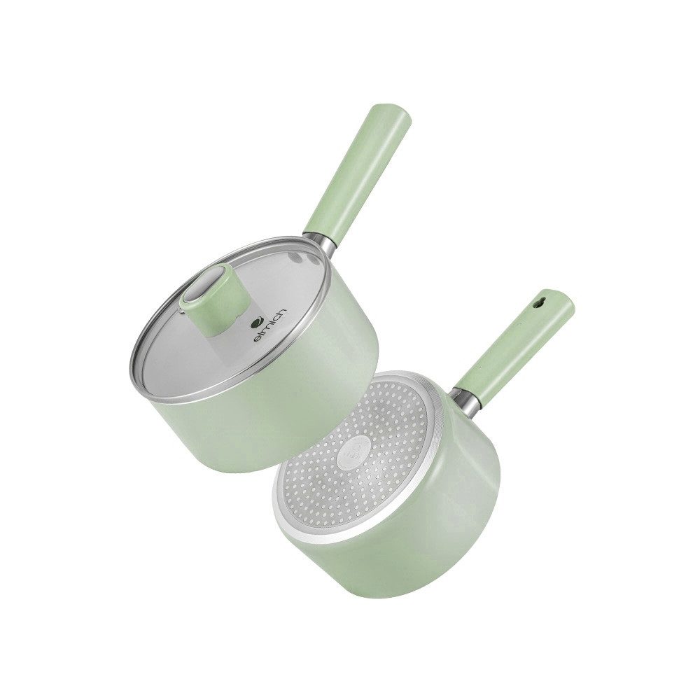 Bộ nồi chảo chống dính sứ Elmich Baby EL-1168, Hàng chính hãng, bắt từ nhanh, có thể dùng trong máy rửa bát - JoyMall