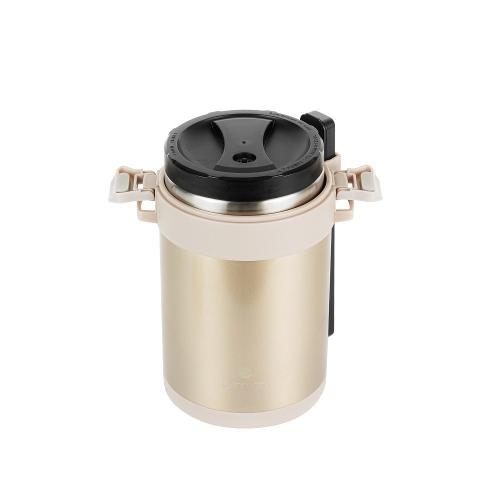 Hộp cơm giữ nhiệt văn phòng Inox 304 Elmich EL8293 dung tích 1.8L, Hàng chính hãng, kèm muỗng đũa và túi đựng - JoyMall