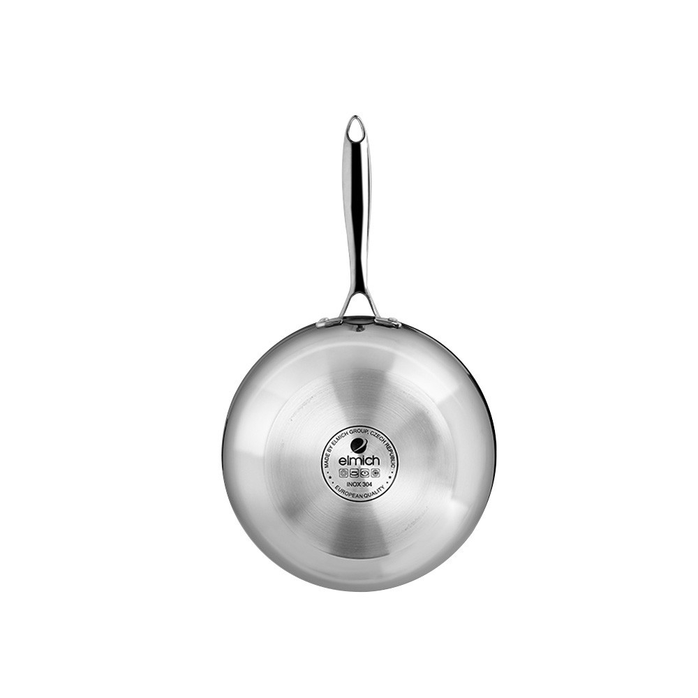 Chảo inox 3 lớp liền khối Elmich Trimax EL-3846SI size 20cm, Hàng chính hãng, công nghệ stop hot chống nóng - JoyMall