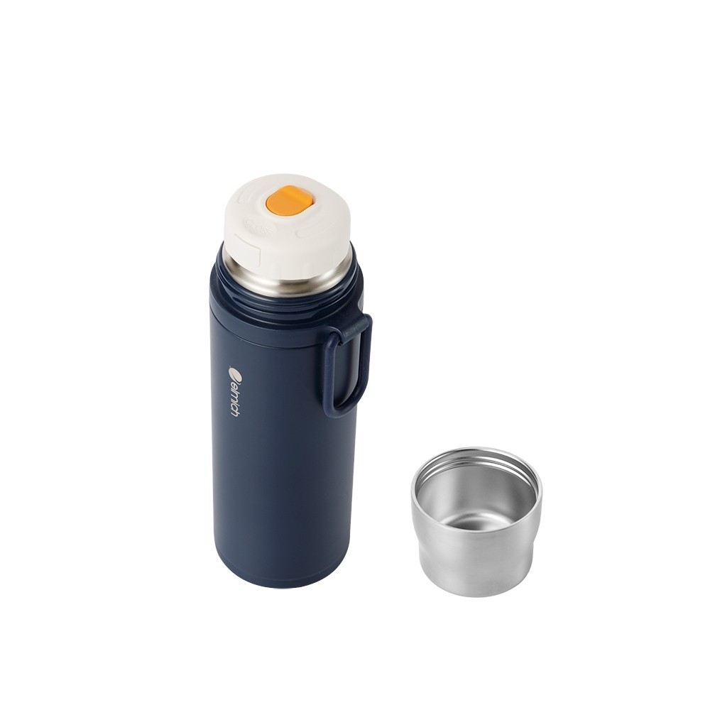 Bình giữ nhiệt inox 304 Elmich EL8328 480ml, Hàng chính hãng, nắp tích hợp làm cốc uống, đế silicone chống trượt-JoyMall