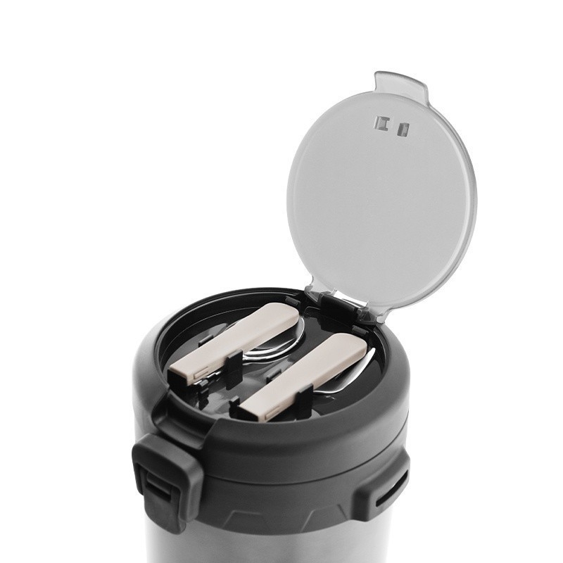 Hộp cơm inox giữ nhiệt văn phòng Elmich EL-8030, Hàng chính hãng, Dung tích 2.2 lít, kèm bộ muỗng dĩa - JoyMall