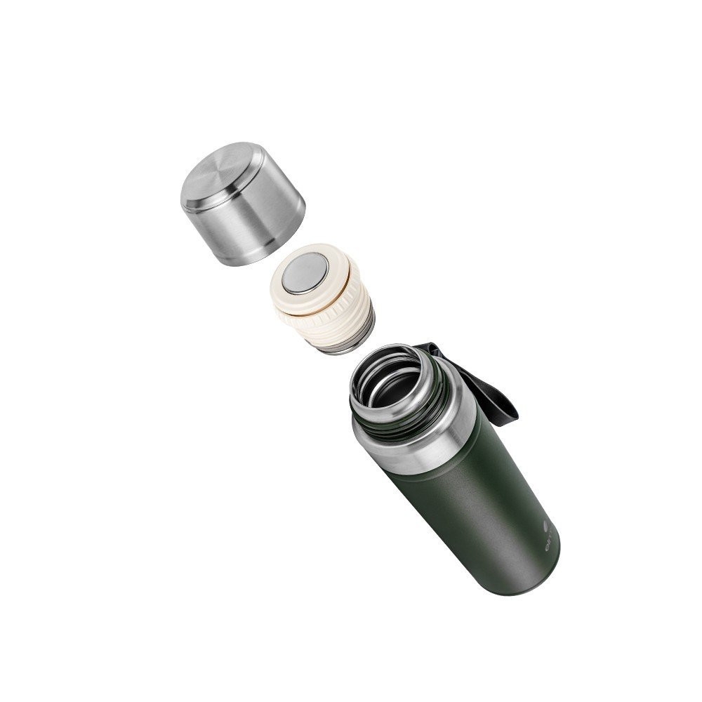 Bình giữ nhiệt inox 316 Elmich EL8311 800ml, Hàng chính hãng, thiết kế 2 nắp, miệng bình rộng, giữ nóng lạnh - JoyMall