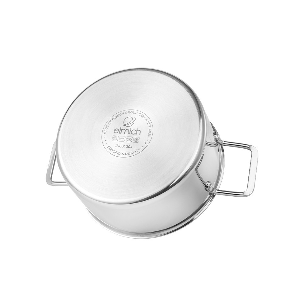 Nồi Inox dập nguyên khối Elmich Hera EL-2130OL, Hàng chính hãng, bắt từ trên mọi loại bếp, lỗ thoát hơi to - JoyMall