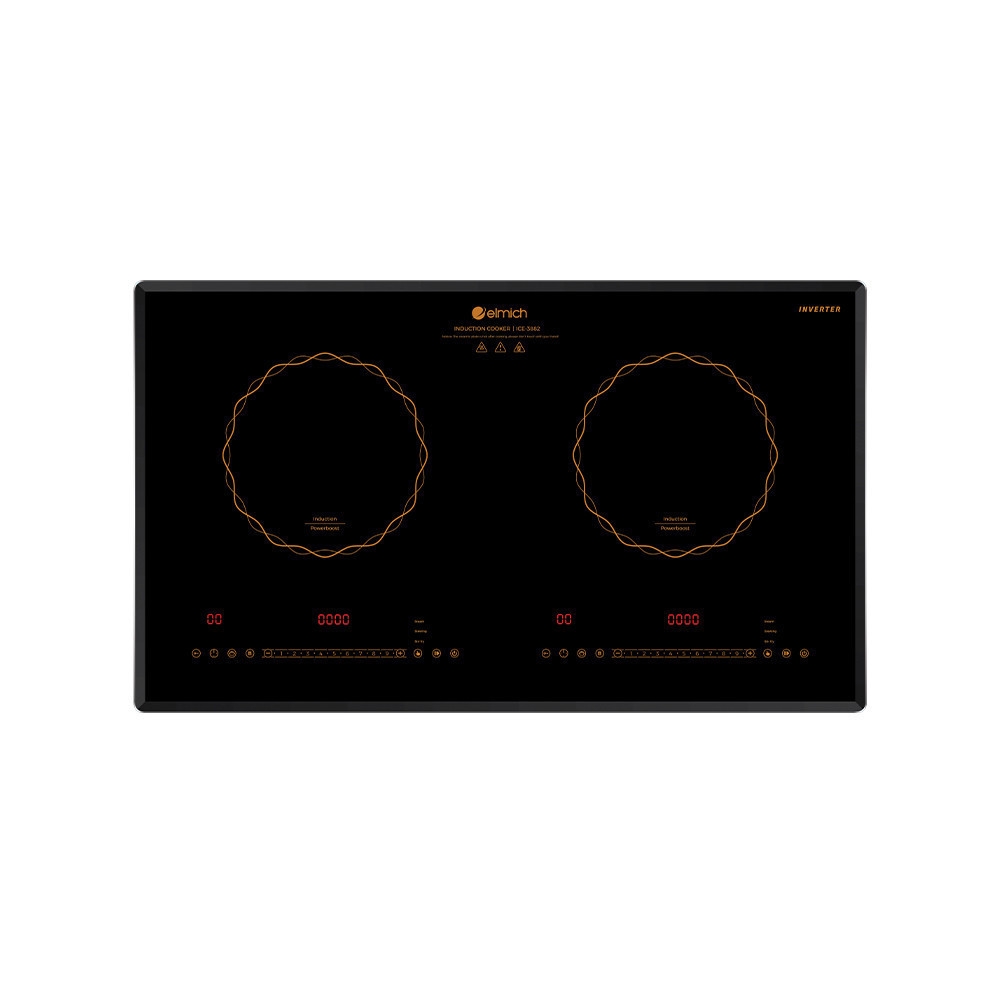Bếp từ đôi Elmich ICE-3882 2000W, Hàng chính hãng, mặt kính Ceramic, tự động ngắt bếp, chống tràn - JoyMall
