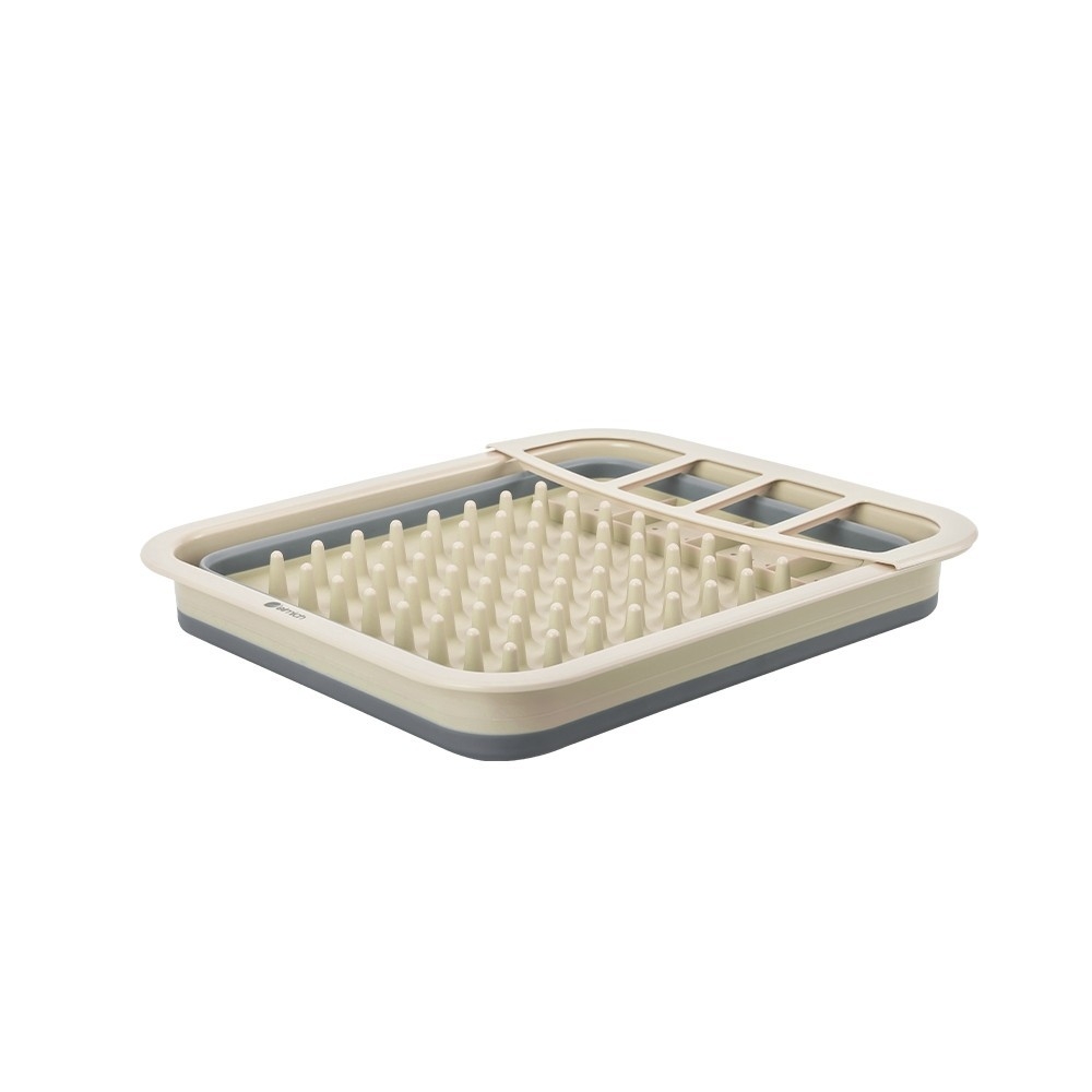 Rổ đựng chén đĩa gấp gọn Elmich EL8412, Hàng chính hãng, chất liệu nhưạ PP, có nhiều ngăn, nhanh ráo nước - JoyMall