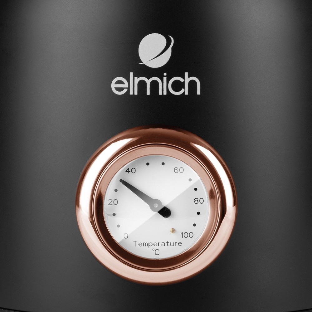 Ấm đun nước siêu tốc Elmich 1,7L KEE-1777, 1L KEE-1775, Hàng chính hãng, đồng hồ cơ báo nhiệt độ - JoyMall