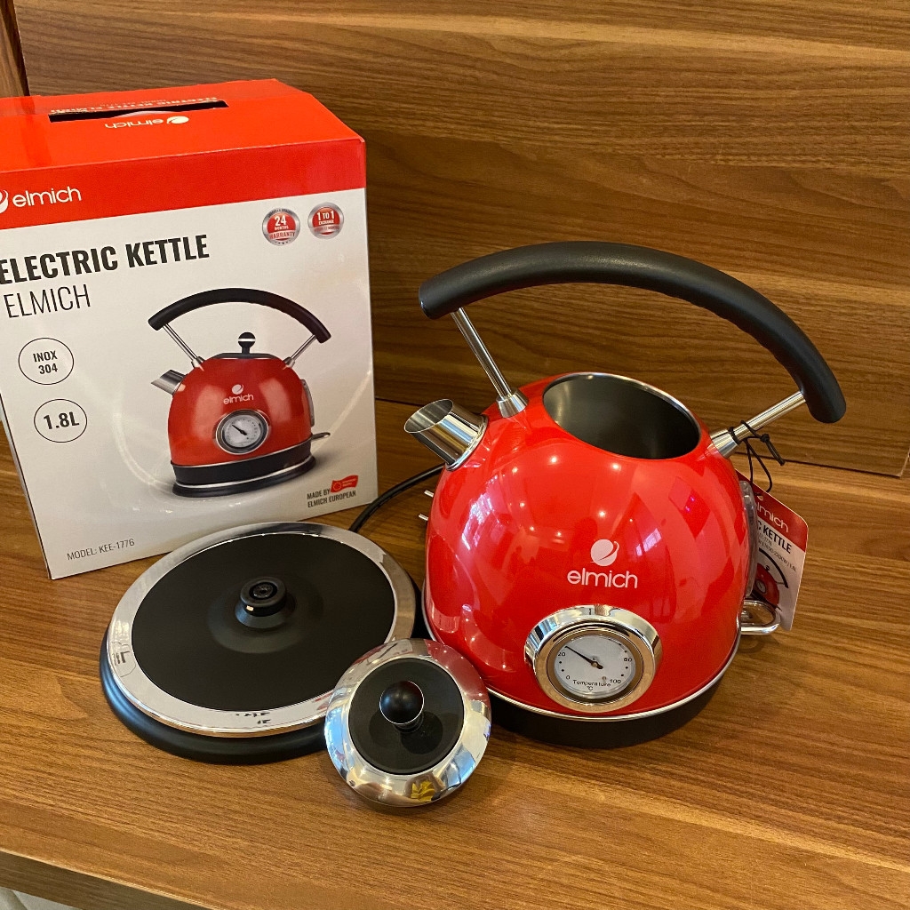 Ấm đun siêu tốc Elmich KEE-1776, KEE-1778 1.8L, Hàng chính hãng, báo nhiệt độ bằng đồng hồ cơ
