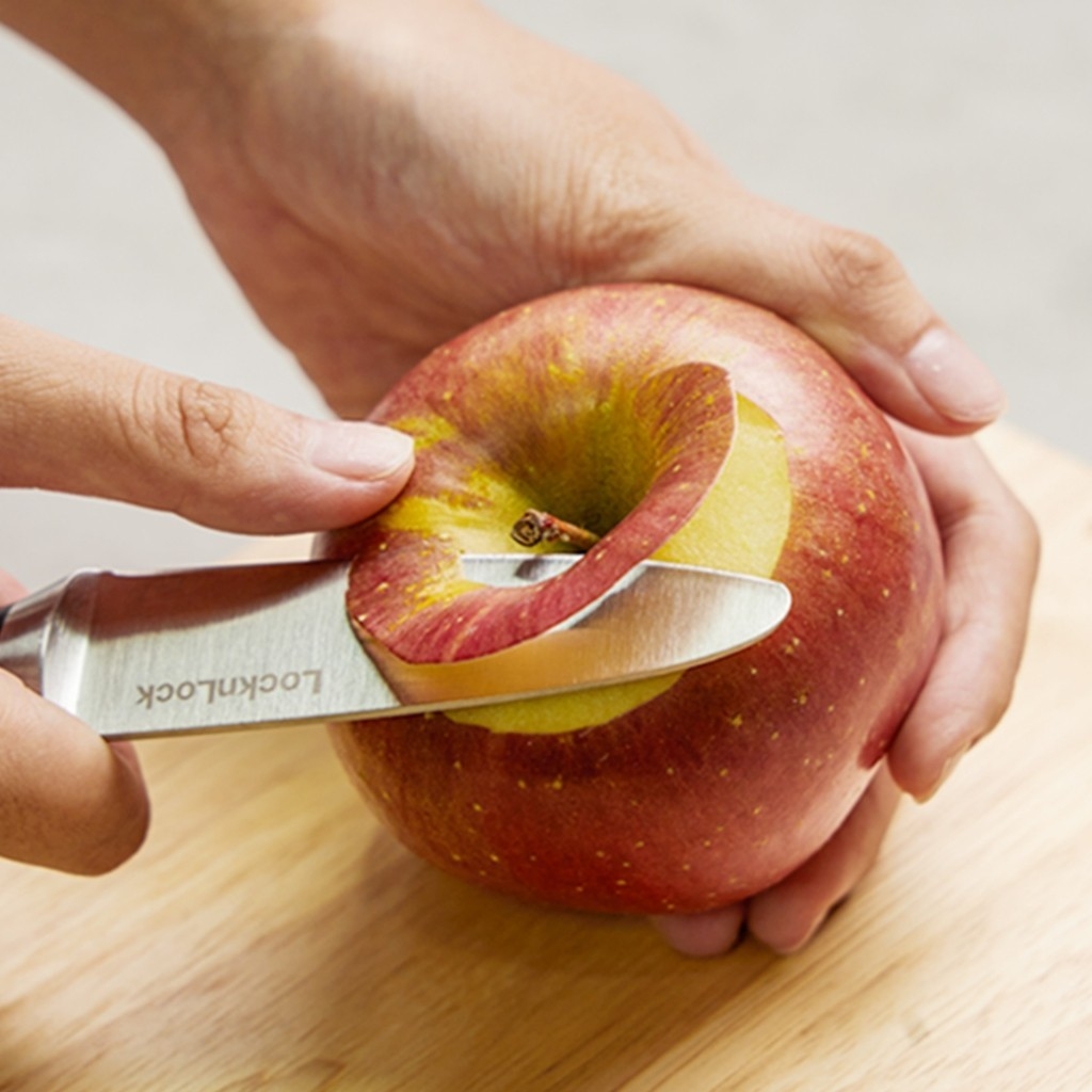 CKK804 - Bộ dao 7 món LocknLock gồm 6 dao, 1 khối đỡ dao nam châm bằng gỗ - Màu nâu-CN-2-STS-Color box-Single