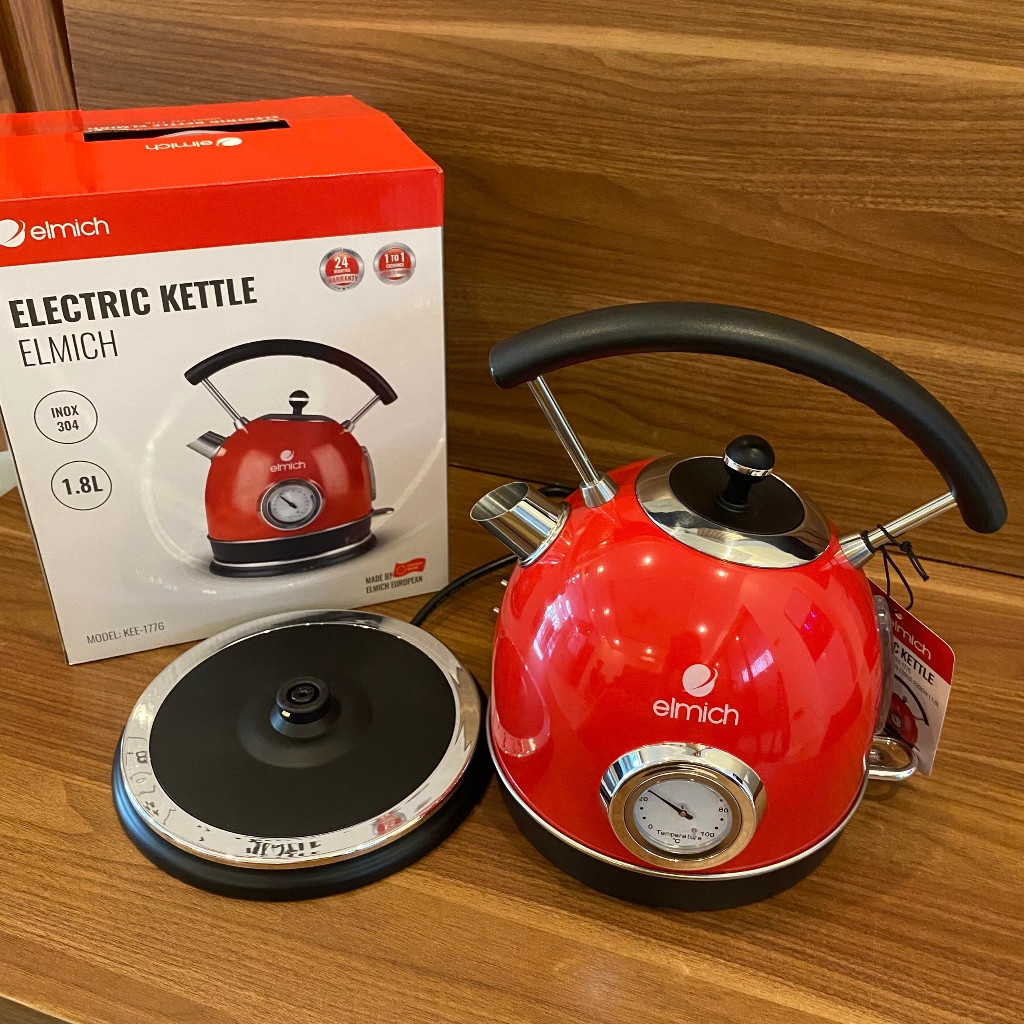 Ấm đun siêu tốc Elmich KEE-1776, KEE-1778 1.8L, Hàng chính hãng, báo nhiệt độ bằng đồng hồ cơ