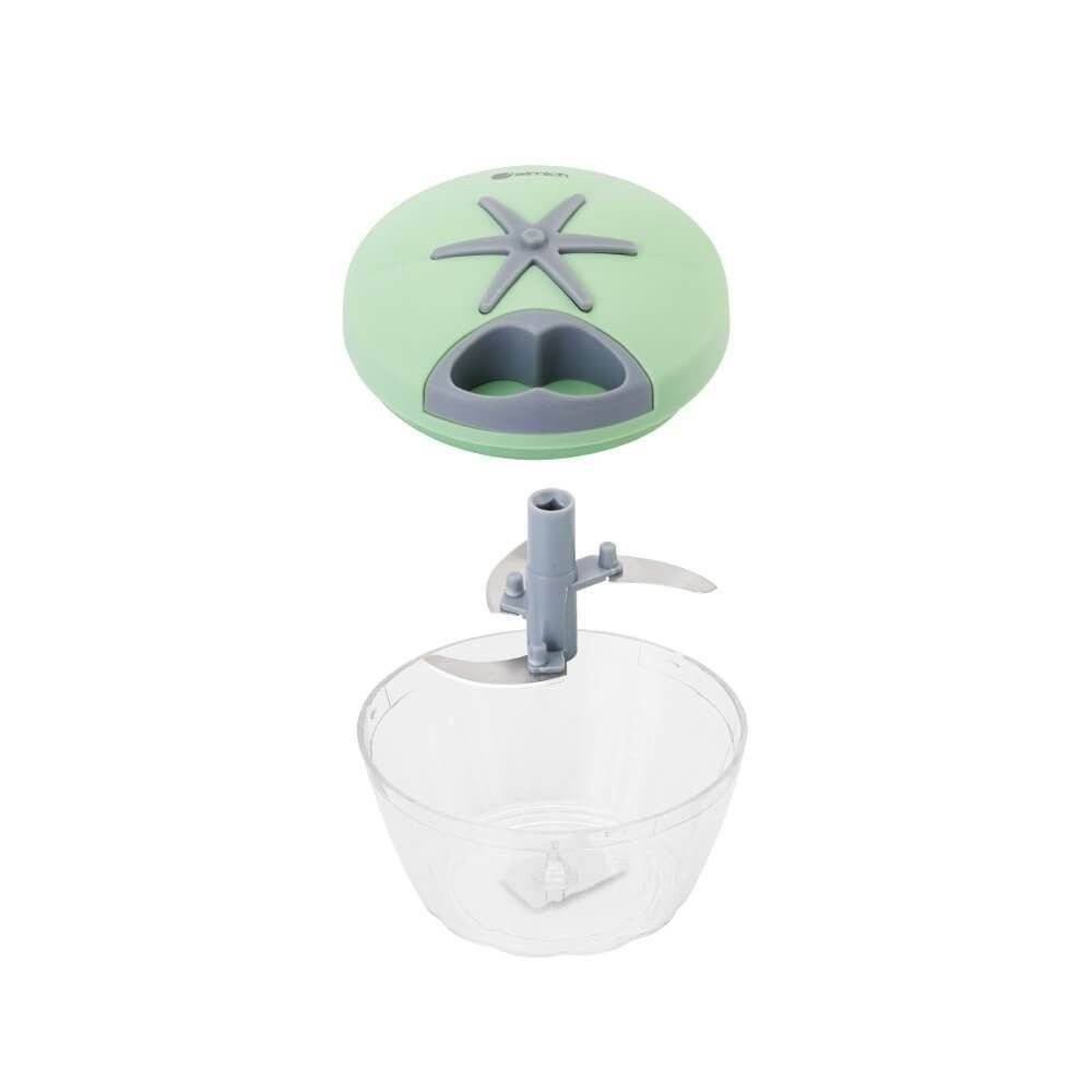 Dụng cụ xay rau củ quả gia vị Elmich EL8416, Hàng chính hãng, cối nhựa trong suốt, lưỡi dao bằng inox - JoyMall