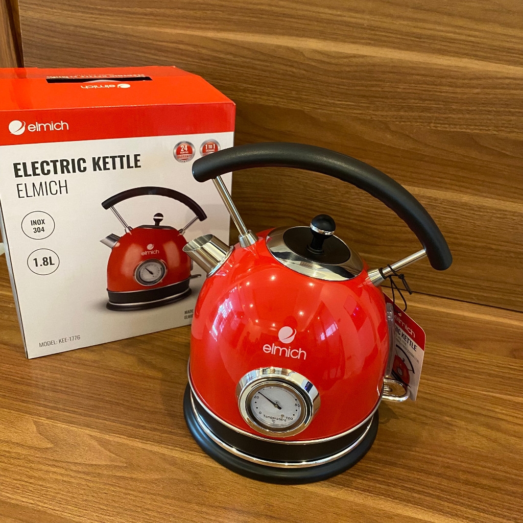 Ấm đun siêu tốc Elmich KEE-1776, KEE-1778 1.8L, Hàng chính hãng, báo nhiệt độ bằng đồng hồ cơ
