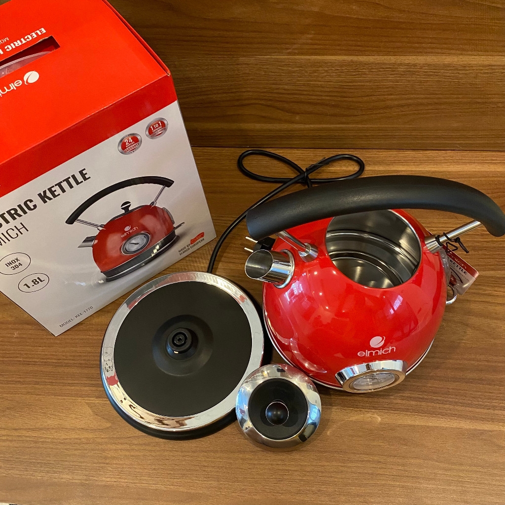 Ấm đun siêu tốc Elmich KEE-1776, KEE-1778 1.8L, Hàng chính hãng, báo nhiệt độ bằng đồng hồ cơ