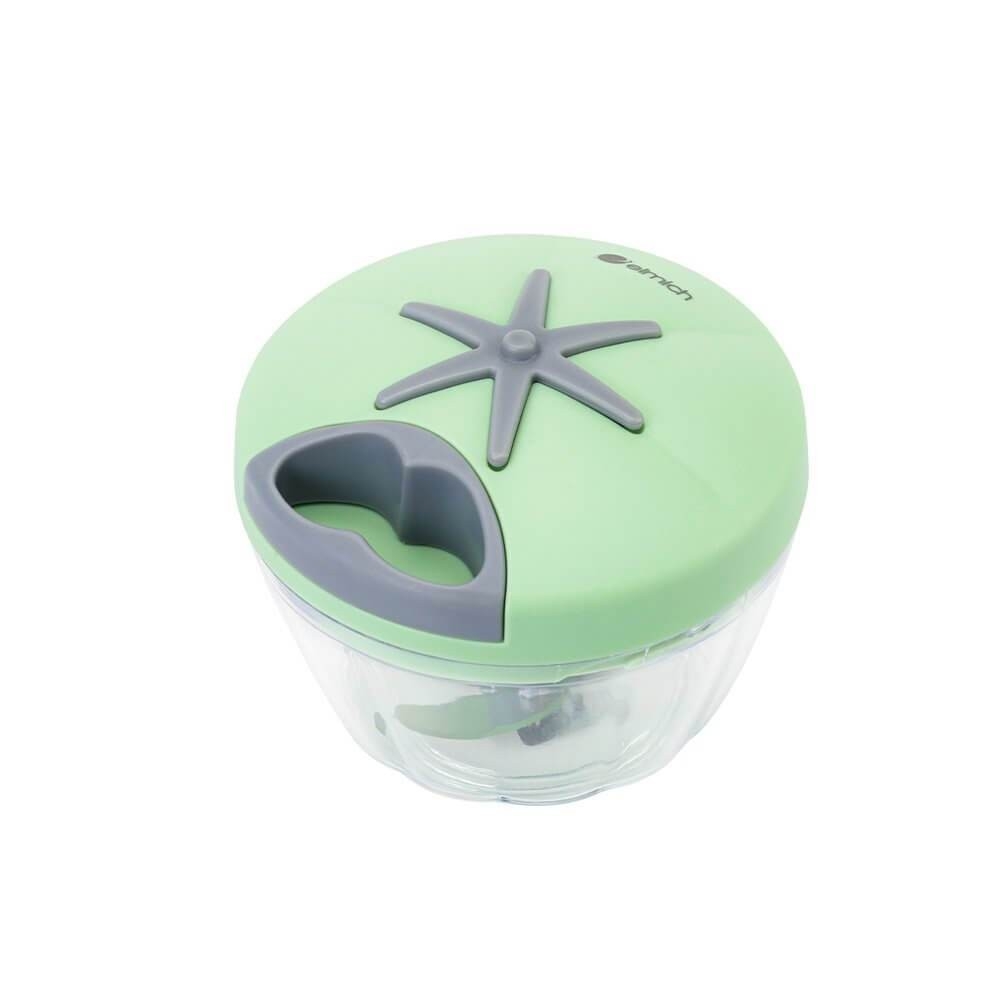 Dụng cụ xay rau củ quả gia vị Elmich EL8416, Hàng chính hãng, cối nhựa trong suốt, lưỡi dao bằng inox - JoyMall