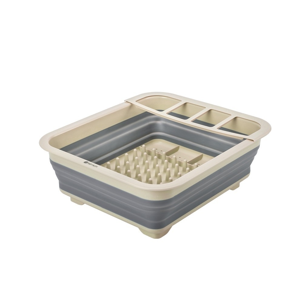 Rổ đựng chén đĩa gấp gọn Elmich EL8412, Hàng chính hãng, chất liệu nhưạ PP, có nhiều ngăn, nhanh ráo nước - JoyMall