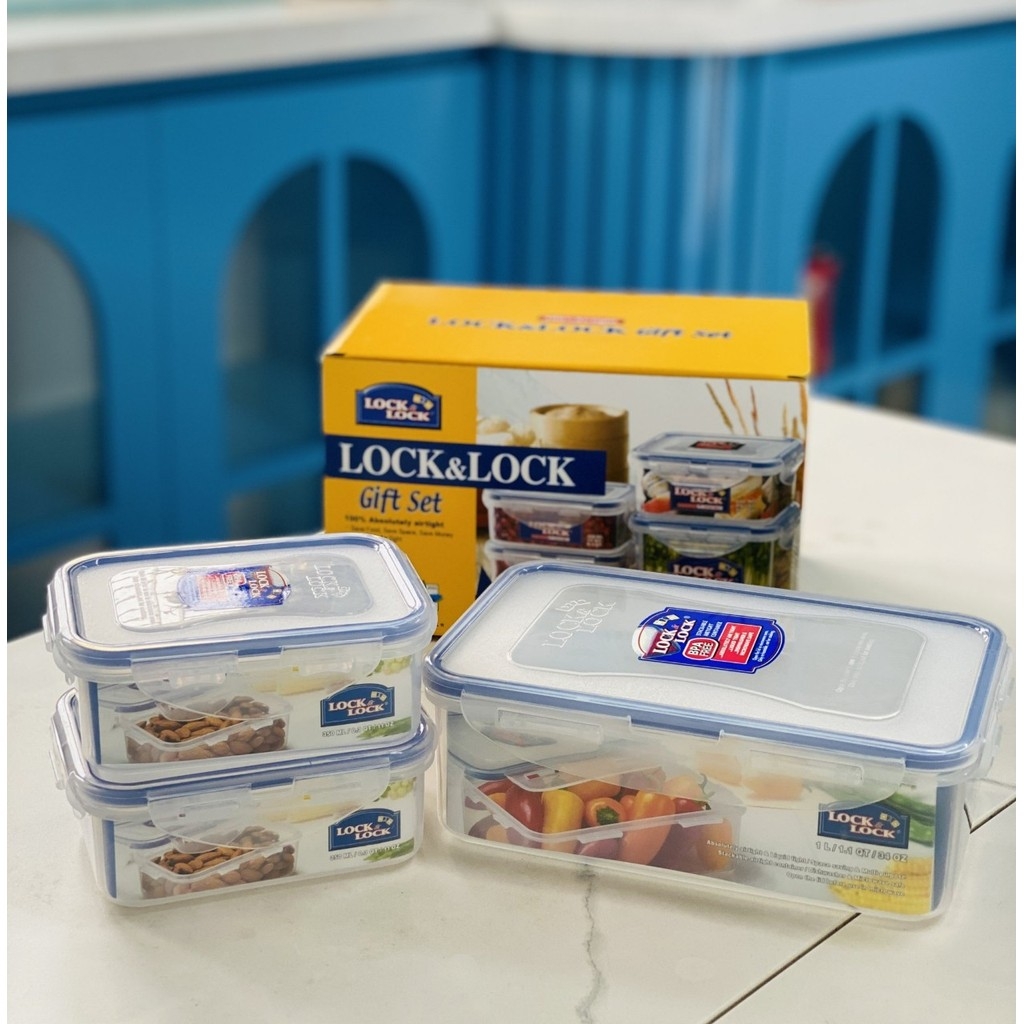 Bộ 3 Hộp Nhựa Bảo Quản Thực Phẩm LocknLock HPL817R03