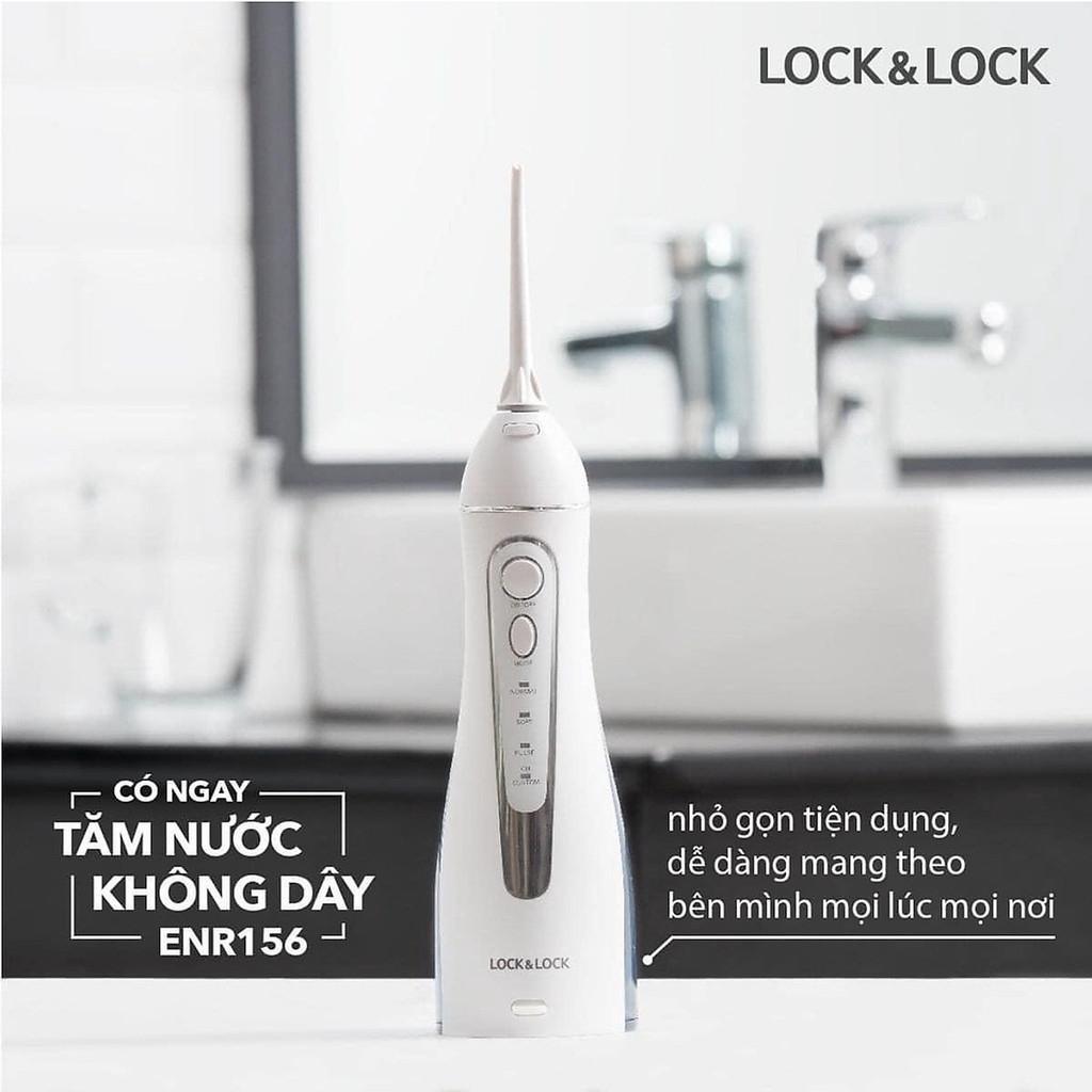 Máy Tăm Nước Không Dây LocknLock Cordless Oral Irrigator ENR156BLU - Màu Xanh Da Trời