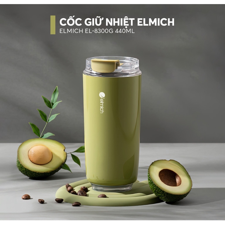 Cốc giữ nhiệt inox 304 Elmich EL8300G/W dung tích 420ml